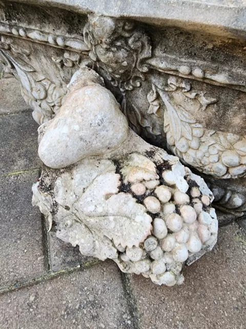 Amazing Architectural Salvage OLD Miami Mansion Grapes, Pears, & Leaves Antique