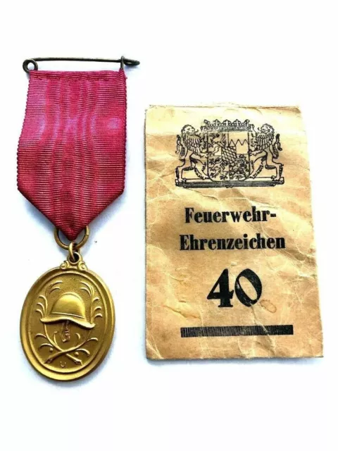 Bayern, Ae-Medaille, goldene Ehrenmedaille Feuerwehr, 40 j. Dienstzeit, Top!