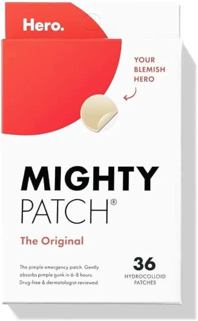 Mighty Patch Hydrocolloid Acne 12mm Absorbing Spot Dot Pimple Patches - 36 Count