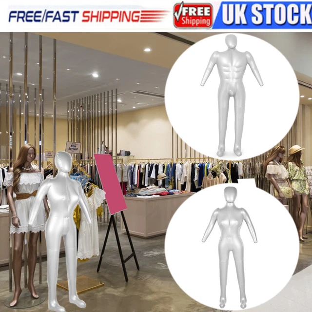 MALE FEMALE WHOLE Body Inflatable Dummy Torso Mannequin Clothes Display ...