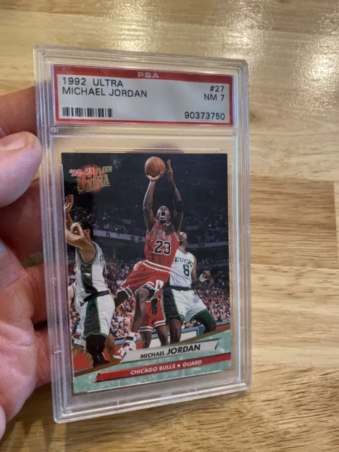 Michael Jordan PSA 7 Fleer Ultra Card 1992 #27 Chicago Bulls INVEST Last Dance