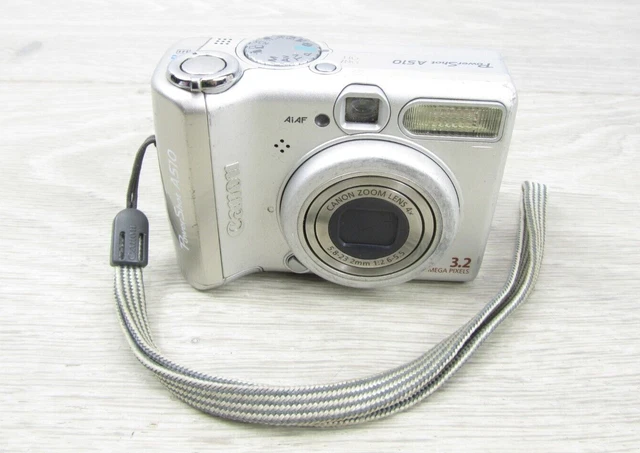 Canon PowerShot A510  Digital Camera 3.2 MP- Silver Tested & Ready