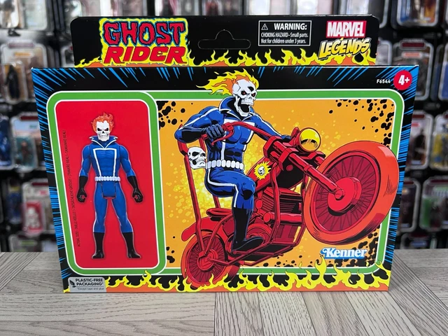 MARVEL LEGENDS RETRO Collection - Ghost Rider & Bike - Kenner £20.00 ...