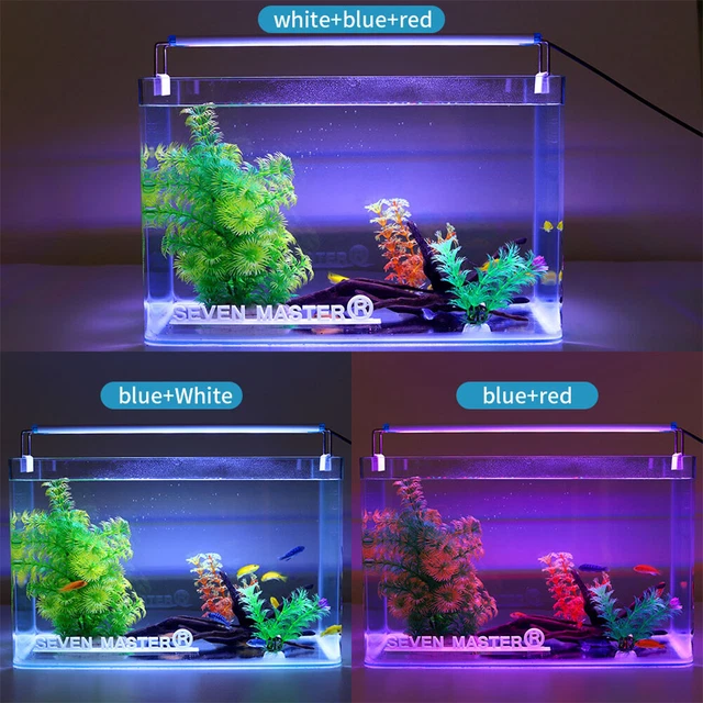 Barra luminosa acquario LED acquario acquario acquario clip sottile su lampada illuminazione pianta EU (28 cm) -de