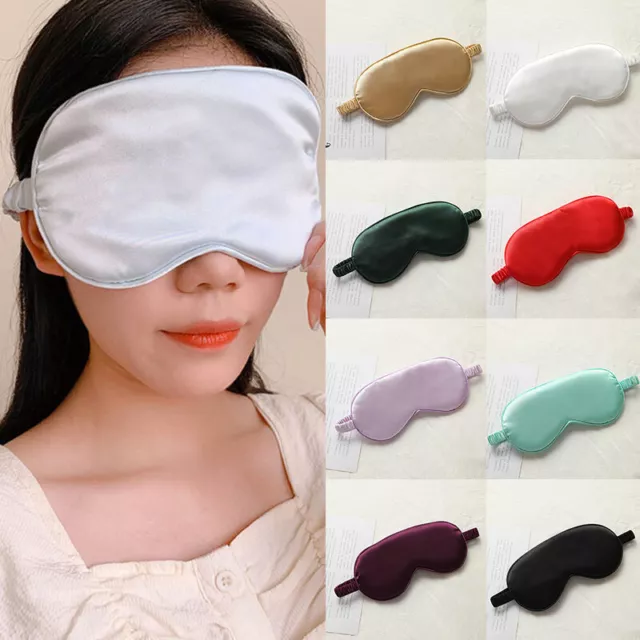 Maschera occhi seta viaggio sonno copertura benda per occhi morbida comoda ombra relax