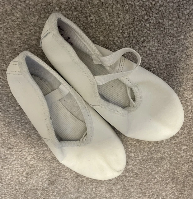 WHITE CANVAS BALLET Shoe size 13.5 £3.50 PicClick UK