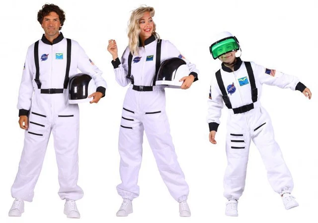Astronaut Kostüm Kinder 3-teilig - Weltraum Overall Mit Helm & Handschuhen