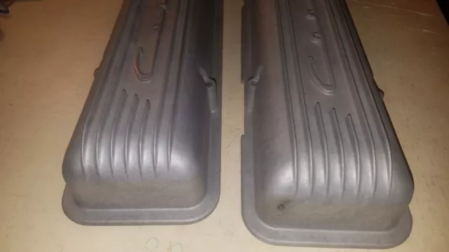 1956-59 Corvette Aluminium 7-Fin Valve Covers 3726086 Original C1