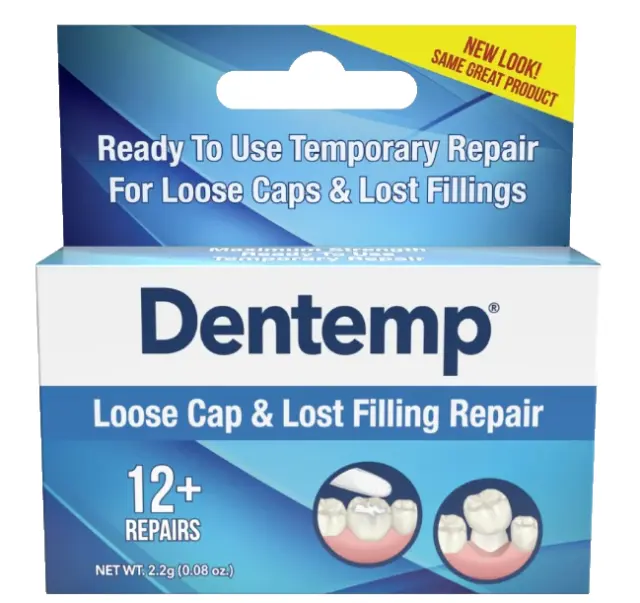 Dentemp Loose Cap & Lost Filling Repair Kit Temporary Tooth Filling Ready to use