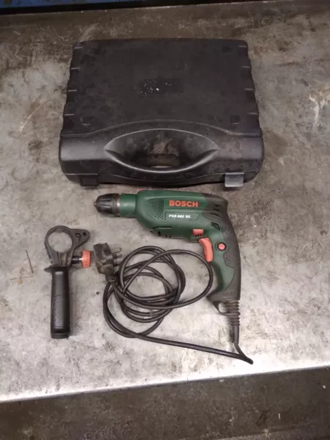 BOSCH PSB 680 RE Hammer Drill 240v With Case 25.00 PicClick UK