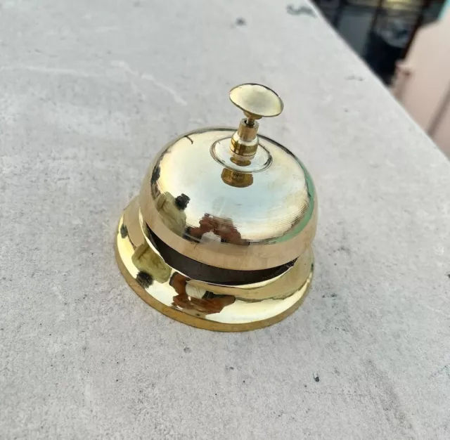 Antique Desk Bell Solid Brass Finish Decorative Nautical Bell For Home &Office