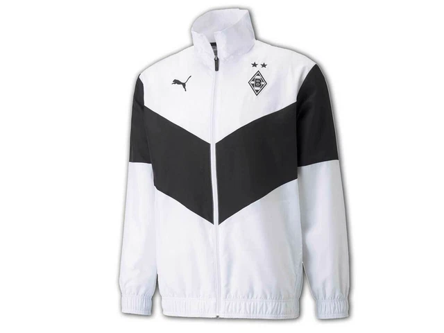 Borussia Mönchengladbach Jacke Puma weiß Größe L BMG Prematch Jacket Gladbach