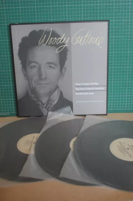 Woody Guthrie: "Library Of Congress Recordings" 1988 Us Rounder 3-Lp Box Set