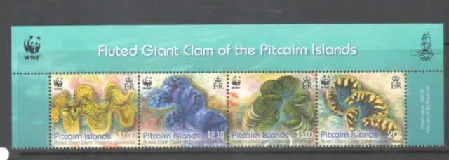 Pitcairn Islands 2012 Fluted Giant Clam Um/Mnh Sg 865-868