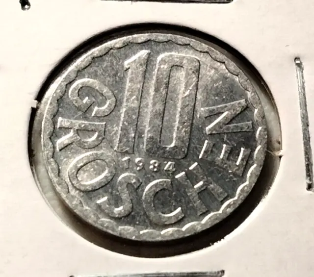 1984  AUSTRIA  10 Groschen  Coin -  KM# 2878 - Combined Shipping (#INV4429)