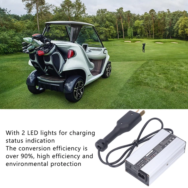 Per Batteria Club Car 36V 5A Testa Ottagonale Spina USA 110V Argento Alluminio