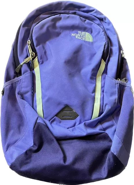 The North Face Vault Backpack Purple Teal Flex Vent Padded Laptop Sleeve 19.5x13