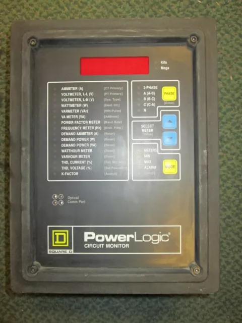 Square D Power Logic Circuit Monitor 3020 CM2150 3090 VPM-277-C1 Used