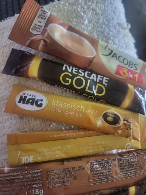 5 SINGLE HOTEL Packs (3 Different Types) Hag , Nescafe , Jacobs From ...