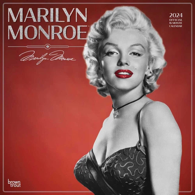 MARILYN MONROE OFFICIAL 2024 12 x 24 Inch Monthly Square Wall