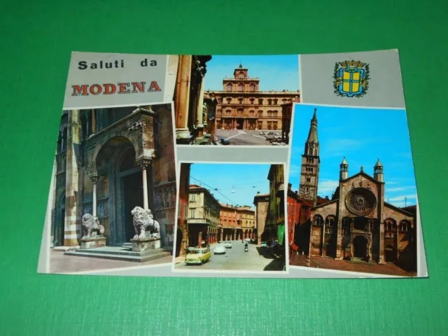 Cartolina Saluti da Modena - Vedute diverse 1971.