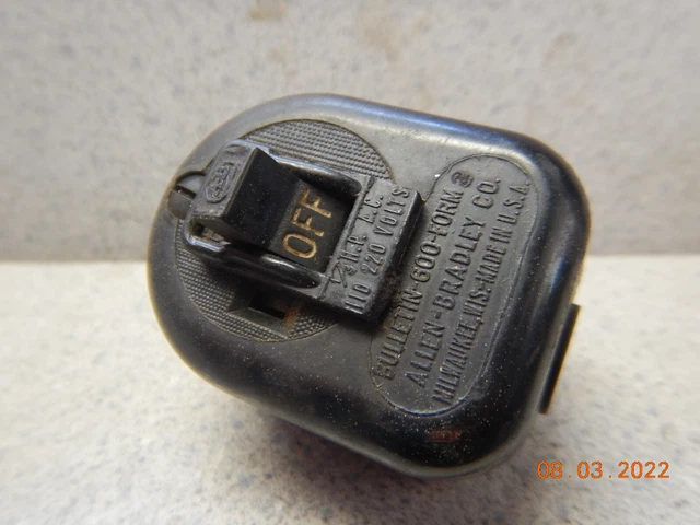 Vintage Small Allen Bradley Ab Toggle Power Switch Manual Starter