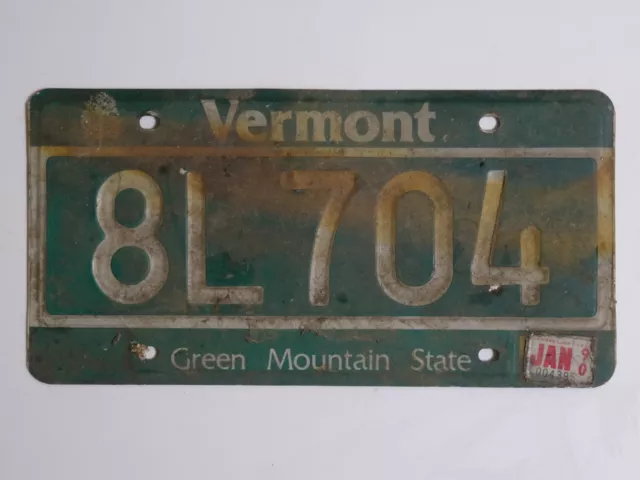 Vermont 8L704 License Plate / American Number Plate