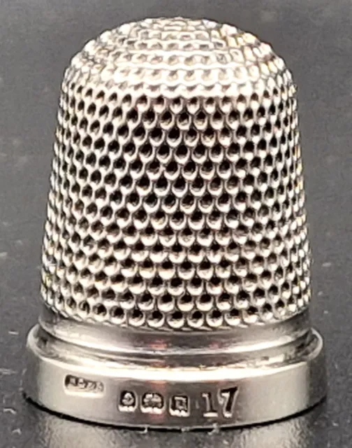 Solid Silver Thimble - 17 Dimpled - Birmingham 1919 by Henry Griffith & Sons