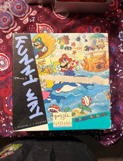 Puzzle Nathan Super Mario World - 500 Pièces - Poster - Funny Way 1993 - COMPLET