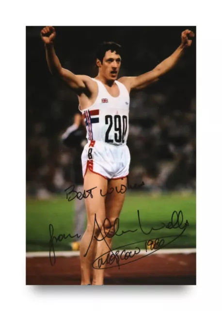 Allan Wells Signed 6x4 Photo Olympic Champion Moscow 1980 Genuine Autograph +COA