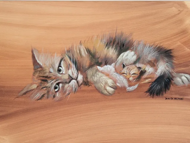 Original Watercolour & Gouache Painting by David Blake Bristol Savages 1980 cat