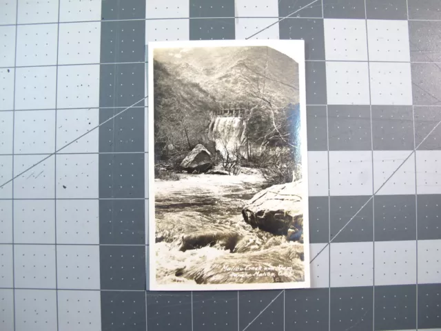 vtg 1940s RPPC postcard - Surfing Malibu Creek Rancho Malibu CA