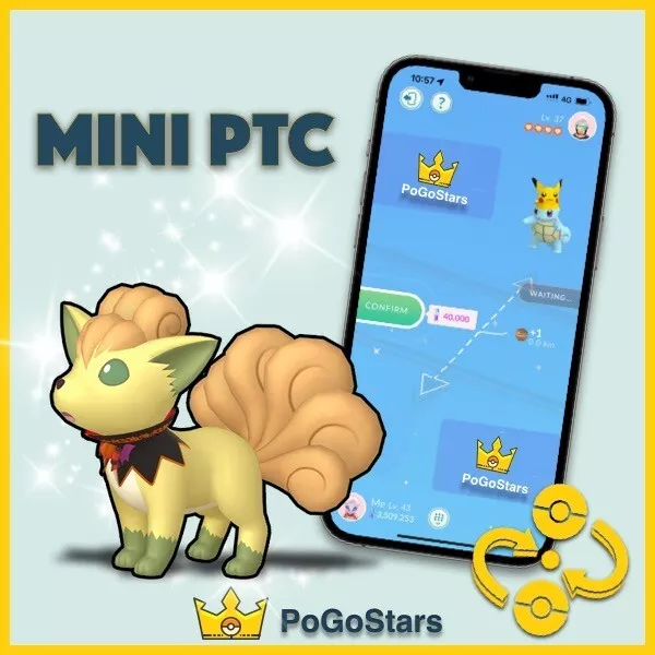 Pokémon Go - Shiny Vulpix Alola - Mini PTC 80K Stardust✨Read