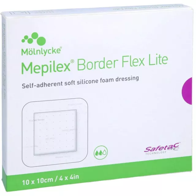 Mepilex Border Flex Lite 10cm x 10cm Dressing 5 Pack