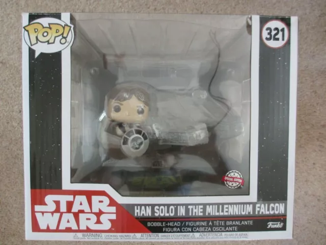 Funko Pop! Star Wars Han Solo in the Millennium Falcon  Exclusive  Deluxe Bobble-Head #321 - US