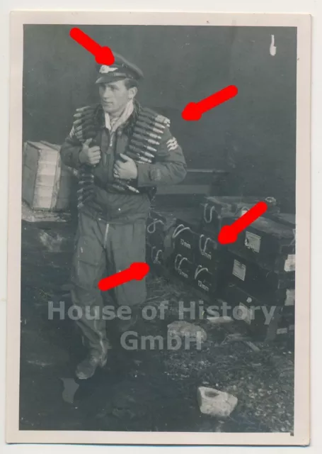 129087, Portraitfoto, Feldwebel Karl Kampe vom Jagdgeschwader 27, JG 27 Munition