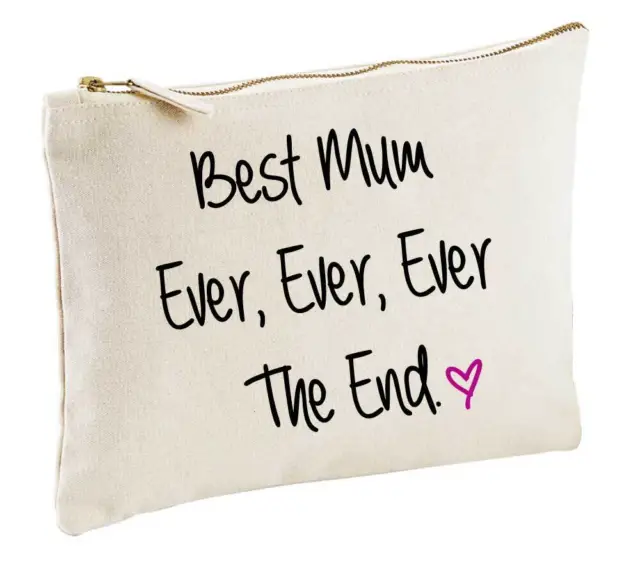 Borsa trucco naturale Best Mum Ever Ever The End idea regalo cosmetici