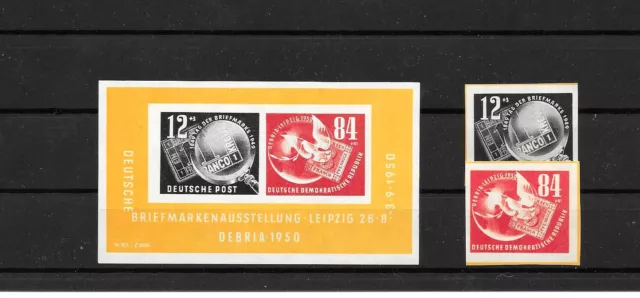 DDR Jahrgang 1950 mit Block 7 + Einzelmarken Bl. 7 postfrisch einwandfrei kpl.