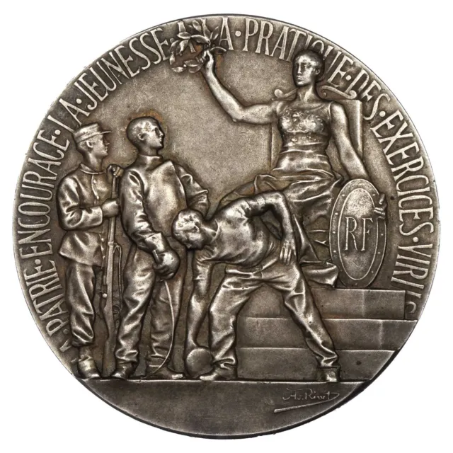 France médaille 1905 1er prix de tir Anciens élèves Collège Lycée d'Agen argent