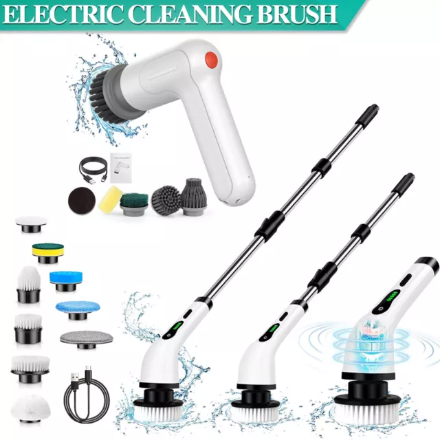 Electric Spin Scrubber Turbo Scrub Cleaning Brush Handheld Chargeable Bathroom