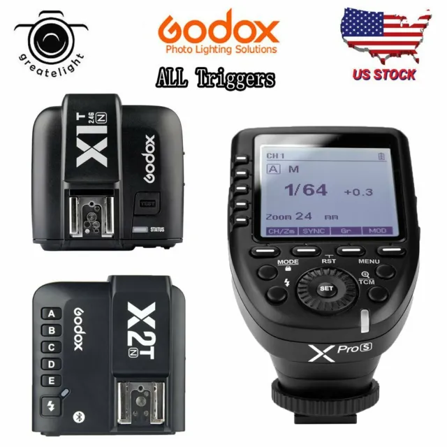 Godox X1T X2T Xpro Wireless Flash Trigger For Sony Canon Nikon Olympus FujiFilm