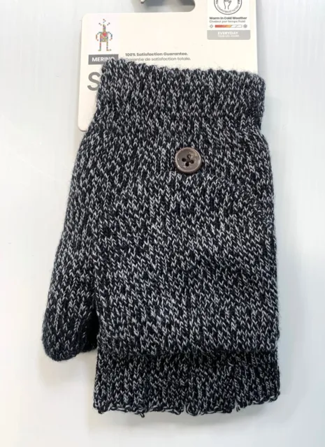 SMARTWOOL Cozy Grip Flip Mittens - BLACK - Size S/M 2