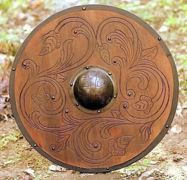 Medieval Shield Viking Shield 24" Wooden Shield Heavy Metal Fitted