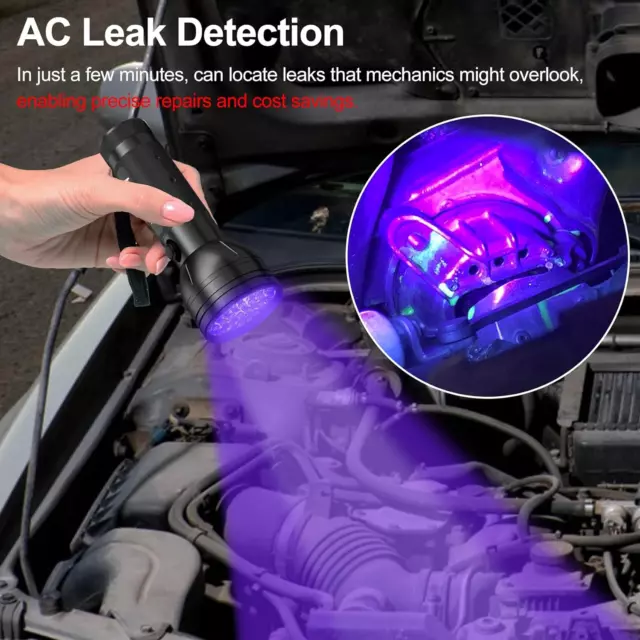 Air Conditioner Leak Detector: Professional Car Tool  AC UV Dye Leak Detection