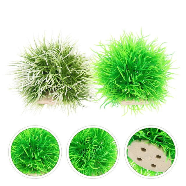 2 piezas adorno de plástico para planta de tanque de peces acuario plantas de tanque de reptil mascota casa