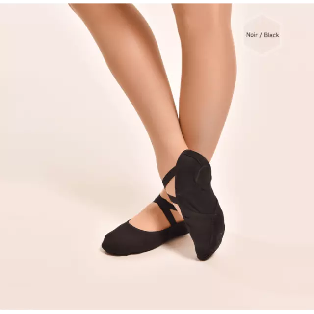 demi-pointes de danse bi-semelles DANSEZ-VOUS Vanie noires, du 30 au 42