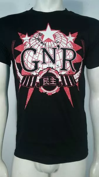 GUNS N ROSES Gnr Globe World Tour Punk Biker Skater Musique Rock Métal Chemise