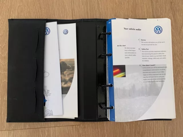 Vw Volkswagen Golf Mark Mk 4 Handbook Owners Manual Wallet Set Year 2001