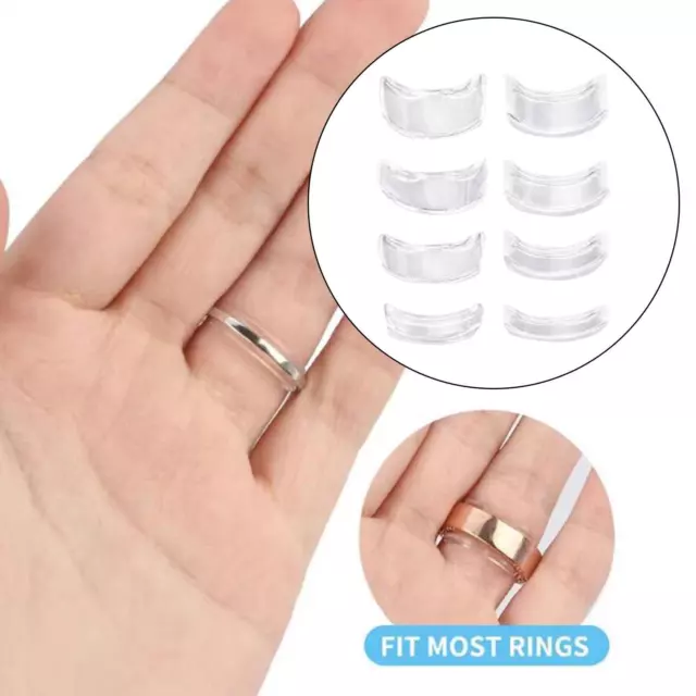 8 Stück Transparenter Ring Größenversteller Zubehör verschiedene Größen Ringgröße