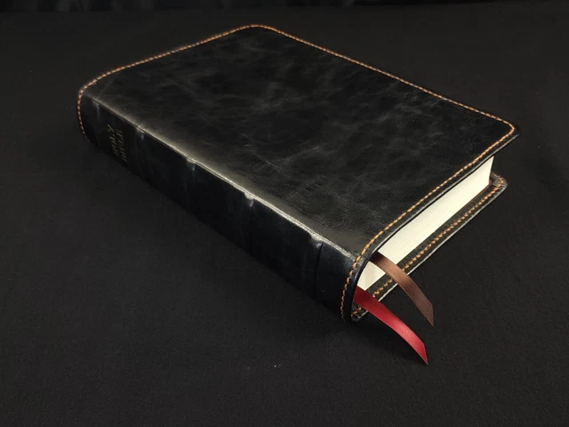 Premium Leather Bible - ESV Large Print Single Column Journaling Bible in Black Premium Leather Bible - ESV Large Print Single Column Journaling Bible in Black